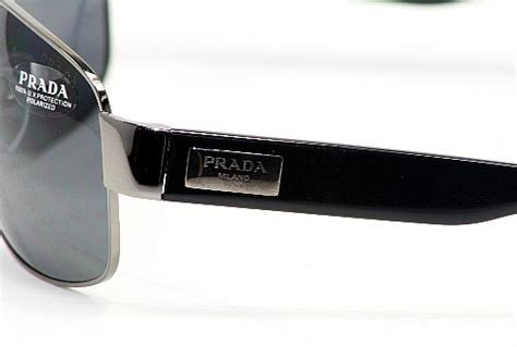 Prada Spr61l Gunmetal / Green Sunglasses 